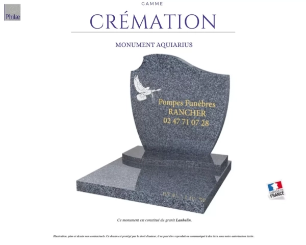 Gamme crémation - monument aquiarius